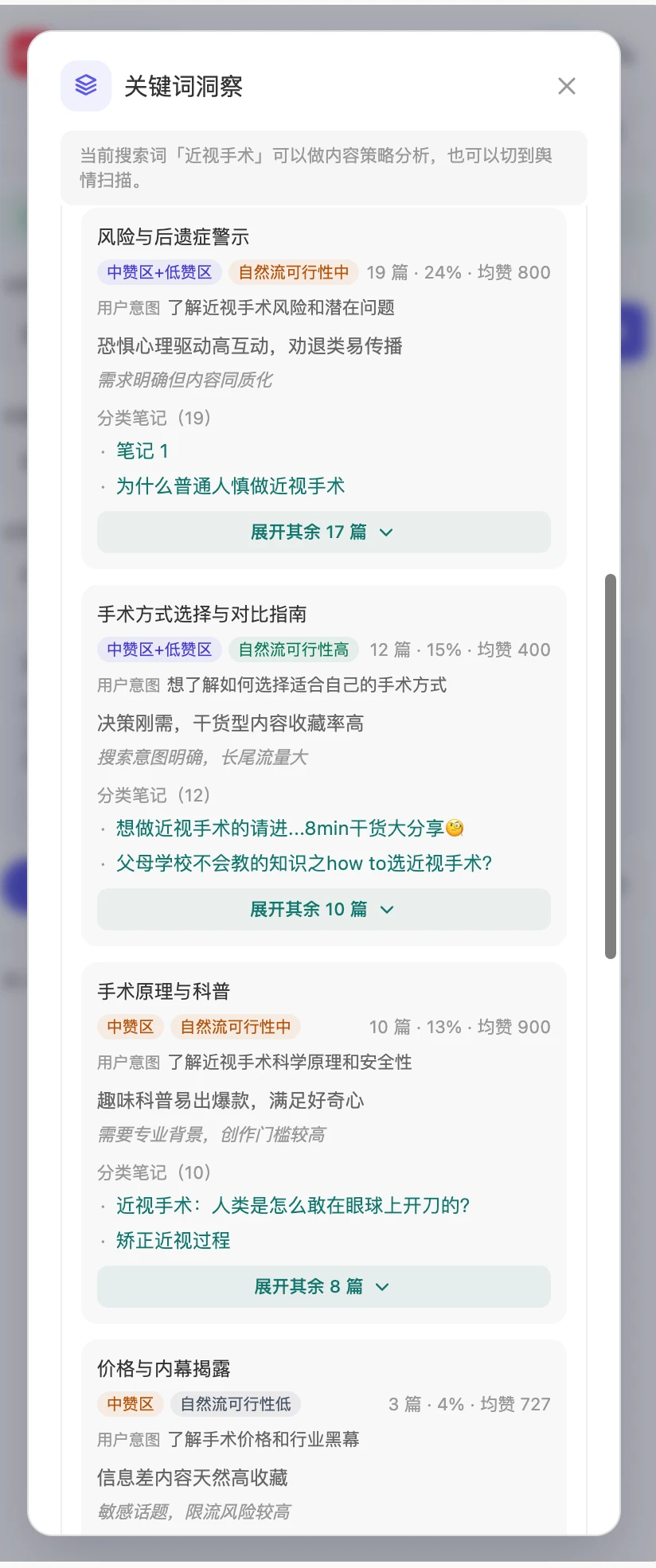 分析结果：各内容角度、自然流可行性与用户意图